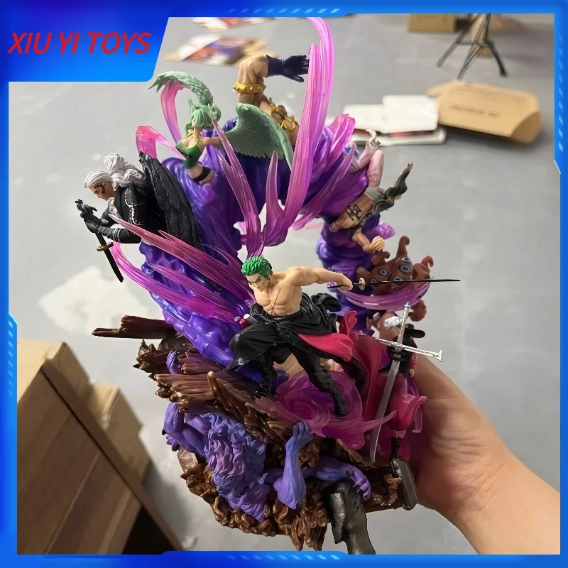 

Цельная аниме-фигурка Зоро, 25 см, ПВХ, фигурка Онигашима, король ада, Коллекционная модель, статуя, игрушка в подарок для детей