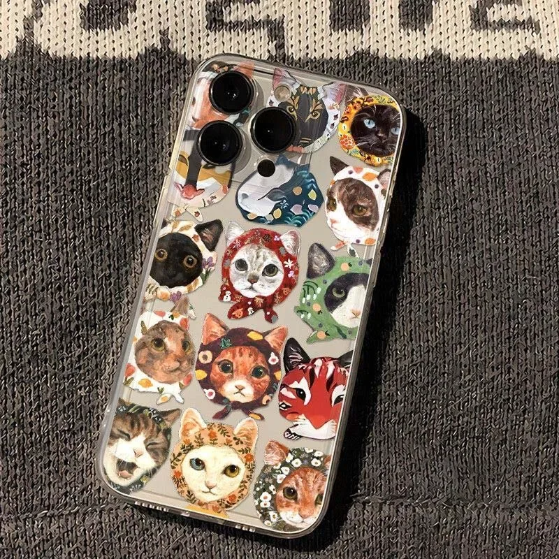 Phone Case For Motorola Moto Edge 40 Pro G53 G30 G32 G73 G72 G71 G22 G52 G60 G60S G9 Play Plus Shell TPU Black Cat view 3