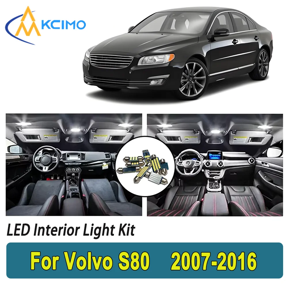 

New Light Bulb For Volvo S80 (2007-2016) Premium Bright LED Interior Dome Map Trunk Light Kit Car Led Lamps Canbus New Lamps Car