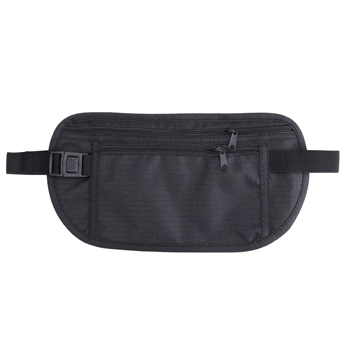 

Comfortable Running Belt Waist Pouch for Men Women Outdoor Adventures High Elastic Adjustable Strap Travel Money Holder Black