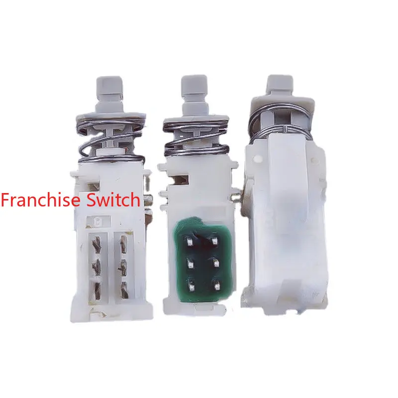 5PCS 6-pin Self-locking Straight Key Switch White PSE-2   With Lock Button