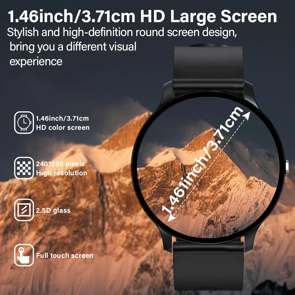 LAXAFIT 2025 スマートウォッチ男性女性フルタッチスクリーンスポーツフィットネスウォッチ IP68 防水 Bluetooth スマートウォッチ Android IOS