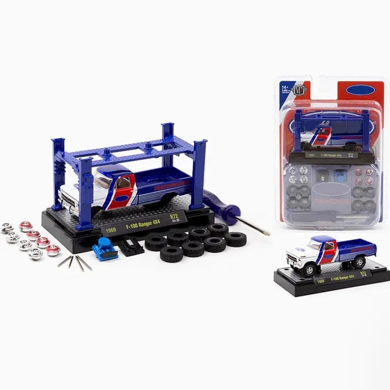

M2 Machines 1: 64 Scale 1969 F-100 Ranger 4X4 Alloy Car Model Static Collection Decorated Holiday Gifts Toys
