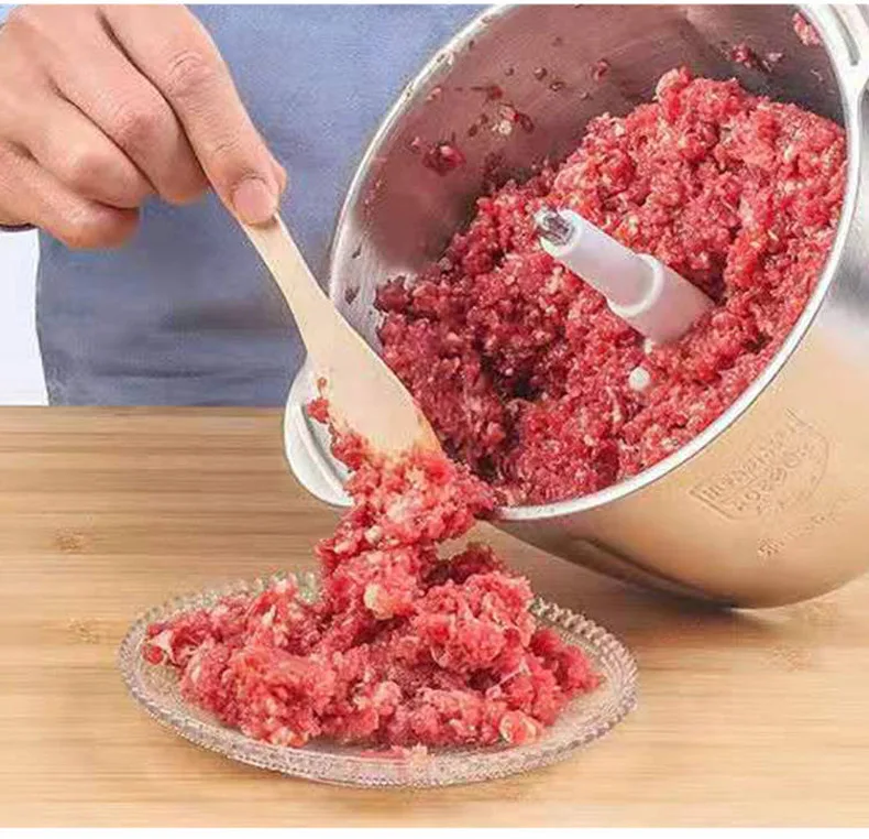 

Electric Meat Grinder Household Meat Chopper Stainless Steel Stir Stuffing Pepper Food Processor Meat Slicer
