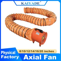 for Warehouse Home 8 inch Exhaust Fan Industrial Ventilation Fan with 10M/5M PVC Duct Hose Portable Extractor Blower
