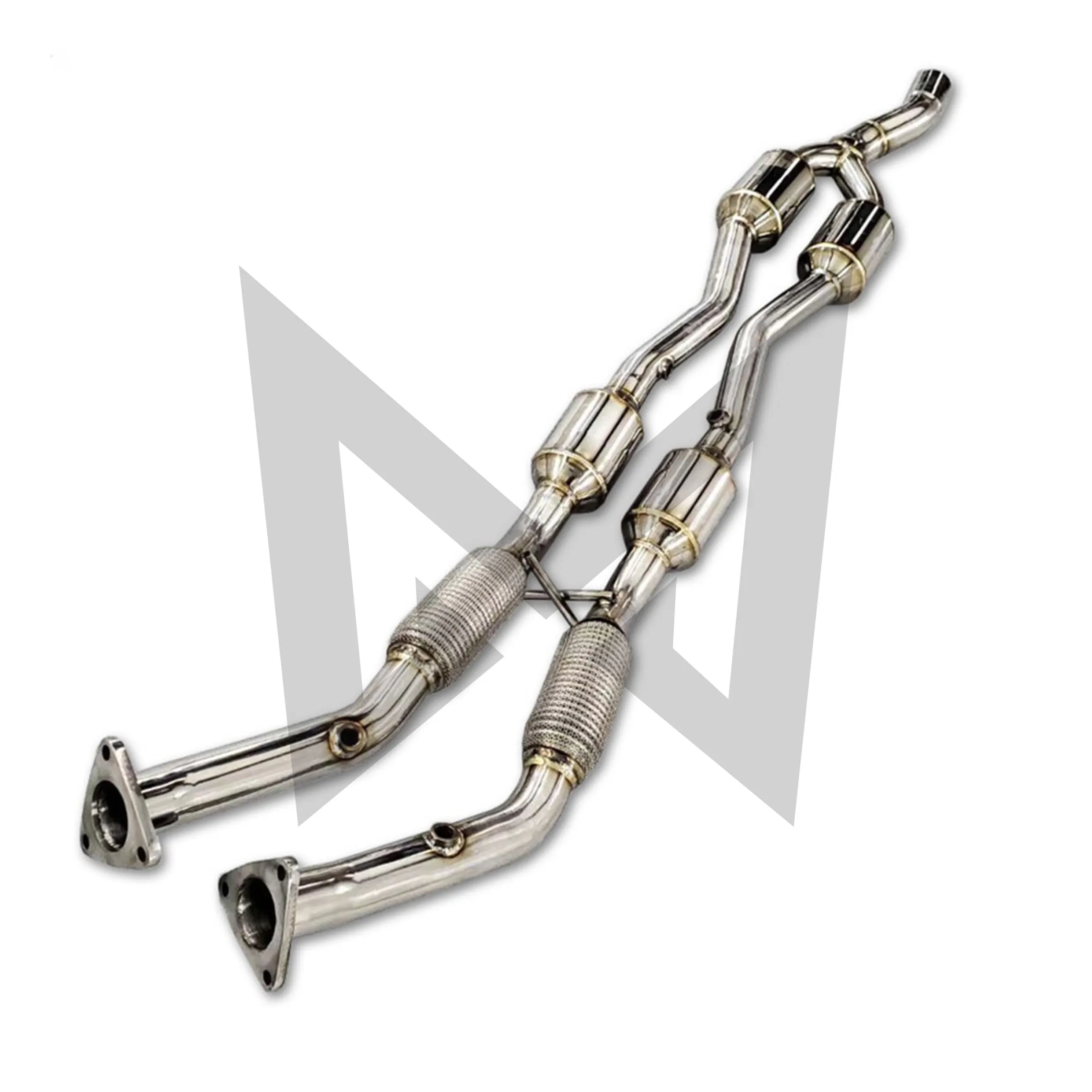 MANX Car Exhaust system for VOLKSWAGEN R36 Catalyzed Downpipe Catless Downpipe Stainless steels Performance exhaust pipe