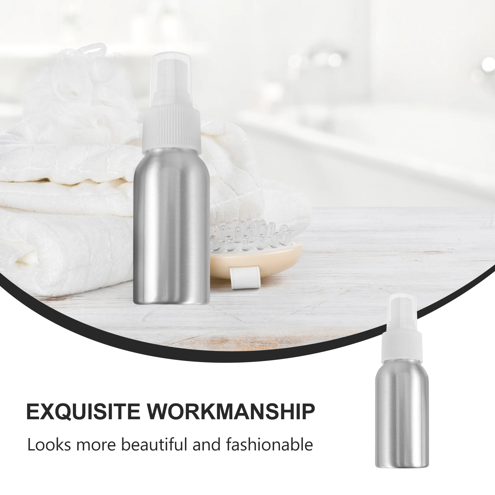 5 stuks compacte aluminium spuitfles 50 ml hervulbare reistoiletartikelen parfum lege mist spuitcontainer draagbaar