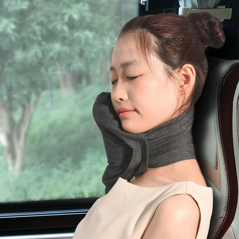 

New Memory Foam Travel Pillow, Neck Support Cushion with Washable Cover for Plane, Train and Car Pillows for Sleeping