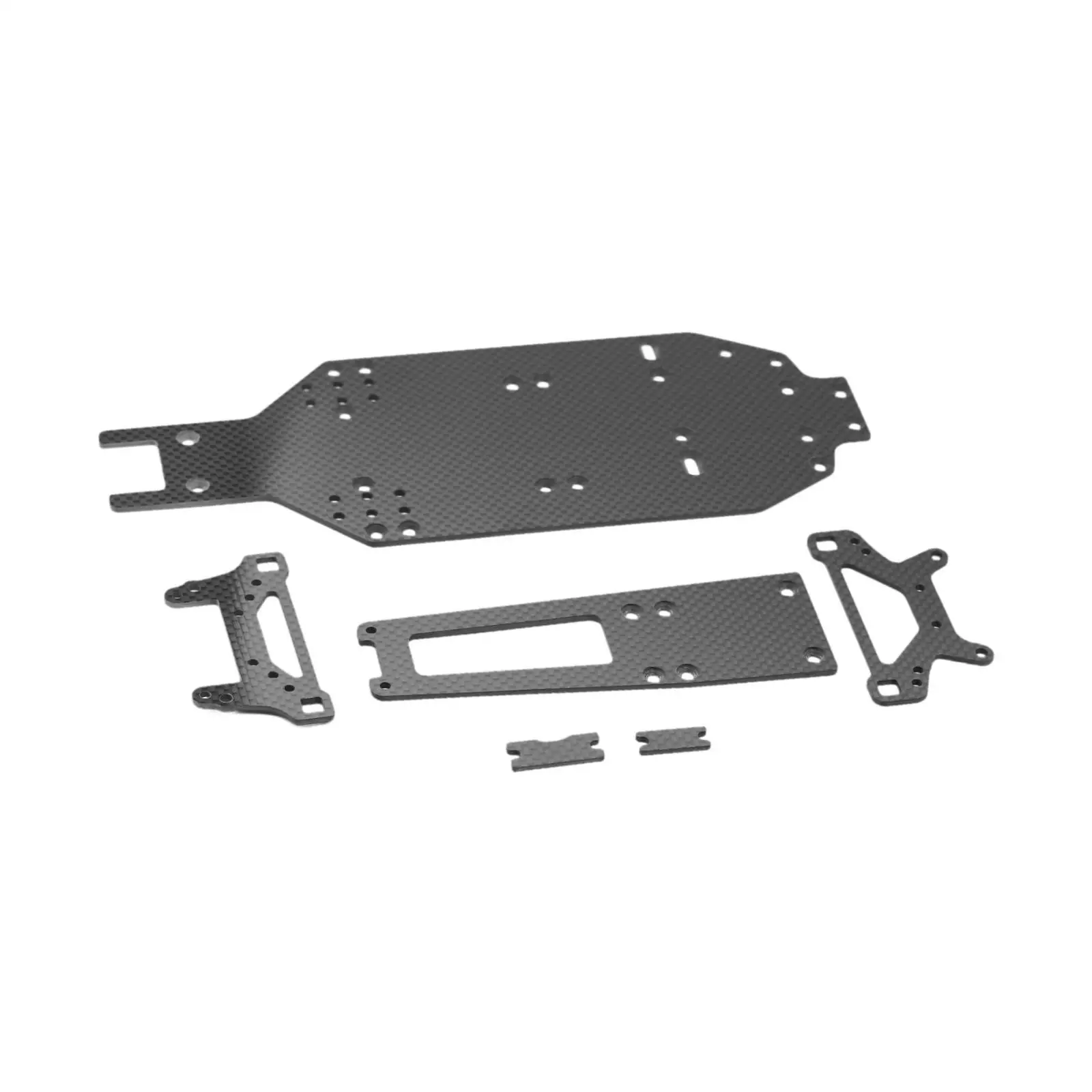 1: 10 Reemplazo de fibra de carbono RC Chasis de coche RC Placa de chasis inferior de coche RC Accesorio de actualización de coche para vehículos de coche de Hobby RC de juguete