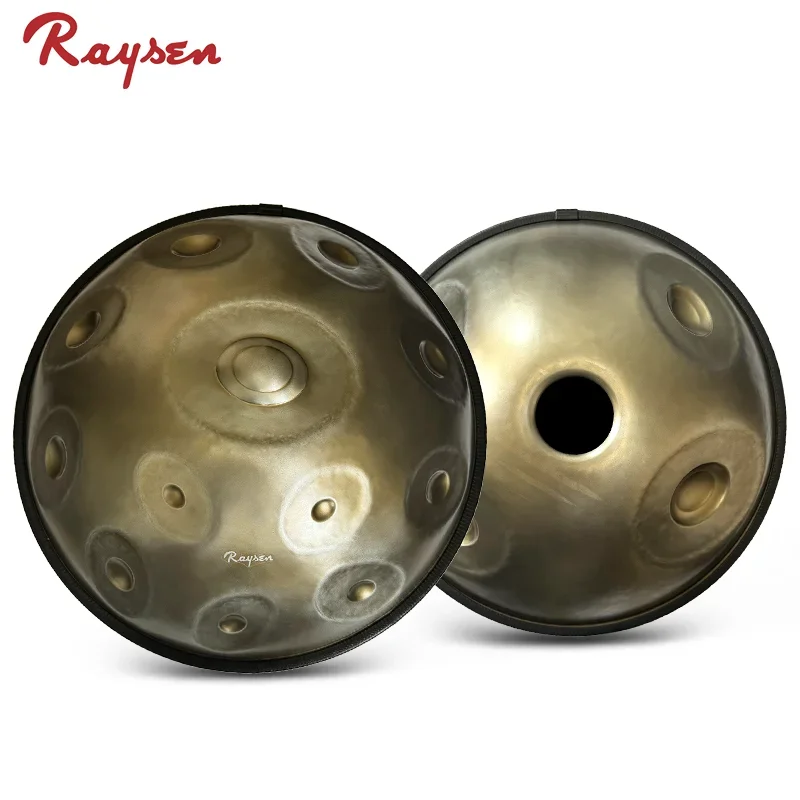 Master Series Bottom Handpan 12+4 Notes D Kurd With Free Bag 440 HZ Stainless Steel Retro Silver Handpan