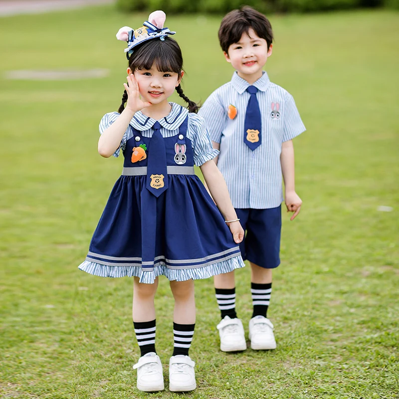 Korean Japanese Kids School Uniform Cosplay Clothing Set Baby Girl Lolita Dress Boy Performance Clothes Suit Child Dance Wear - Image 4