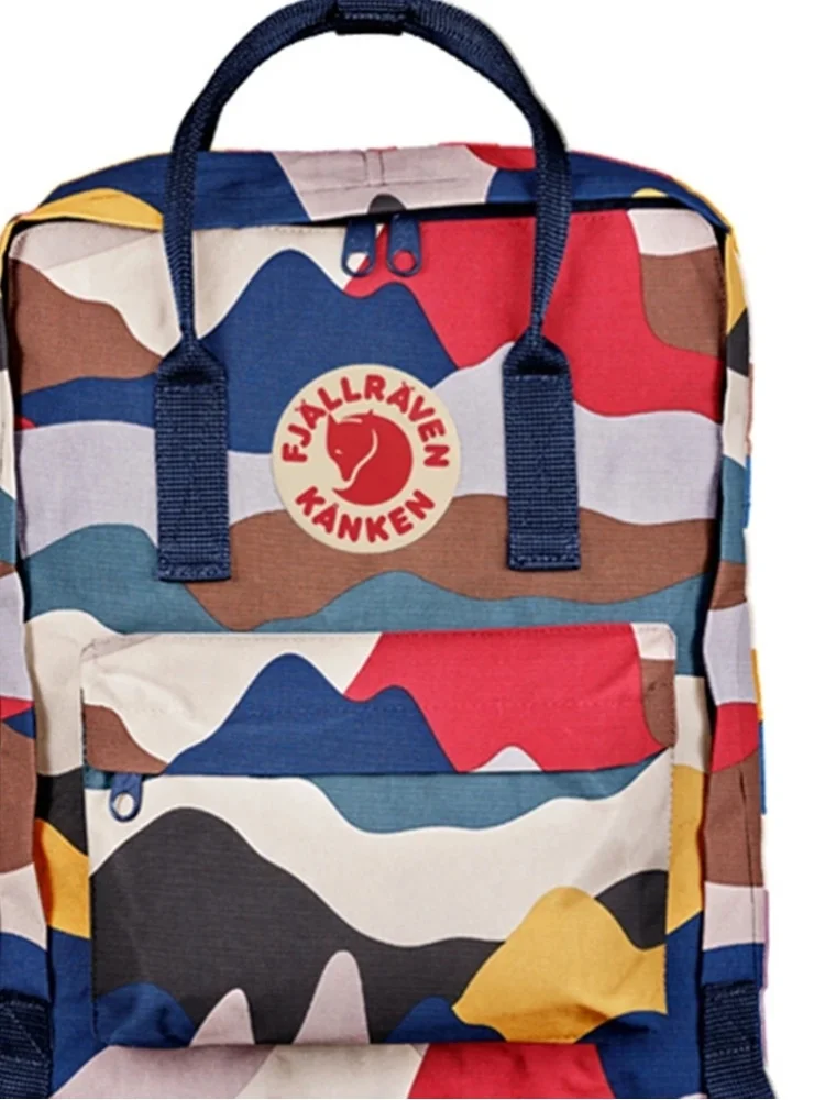 Fjallraven 20L Wodoodporny Plecak Kanken na Laptopa, Klasyczny Plecak Szkolny, Plecak Damski w Stylu Patchworkowym — 2