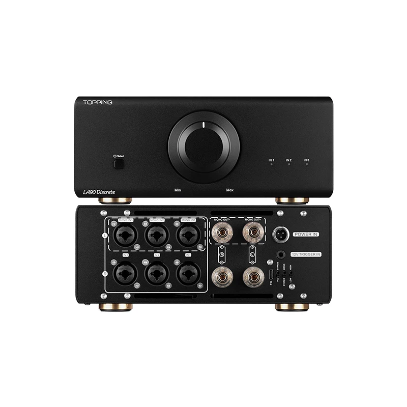 TOPPING-AMPLIFICADOR DE POTENCIA discreto LA90, 3 Entradas XLR/TRS, configuración de ganancia de 2 pasos, modo estéreo/Mono AMP LA90D