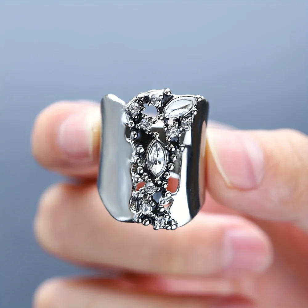 1 Piece, Fashion 925 Silver Plated Ring for Ladies Daily Accessories, Girls Holiday Gifts