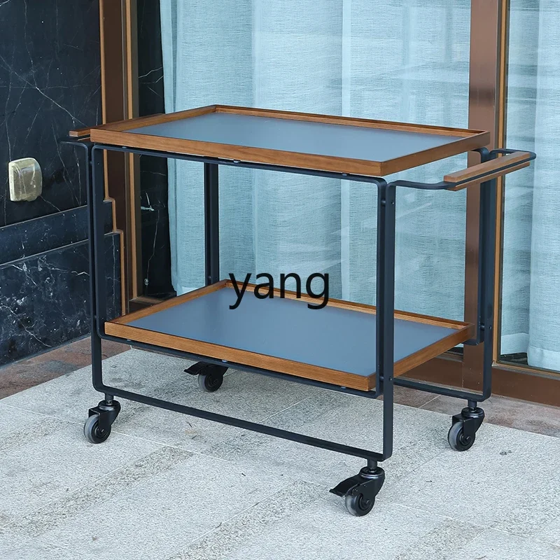 عربة متنقلة تعمل بالدفع اليدوي من LH لتوصيل الطعام التجاري في الفنادق وعربة أطباق جانبية وعربة النبيذ #3