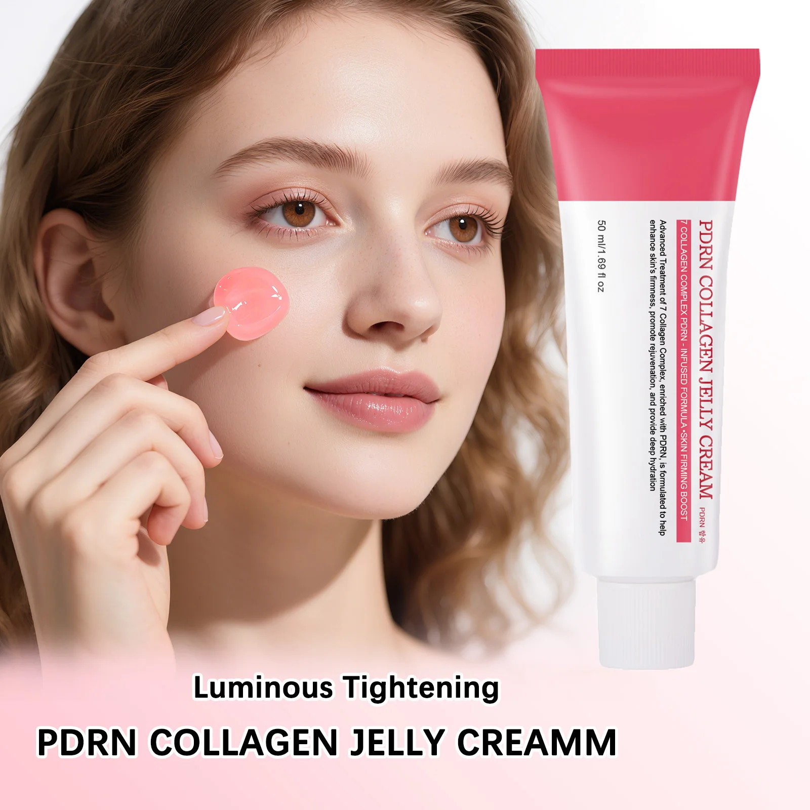 Crema Facial de gelatina de colágeno PDRN, 7 complejos de colágeno, rejuvenecimiento, hidratación, reparación de la piel, regeneración para elasticidad hidratante