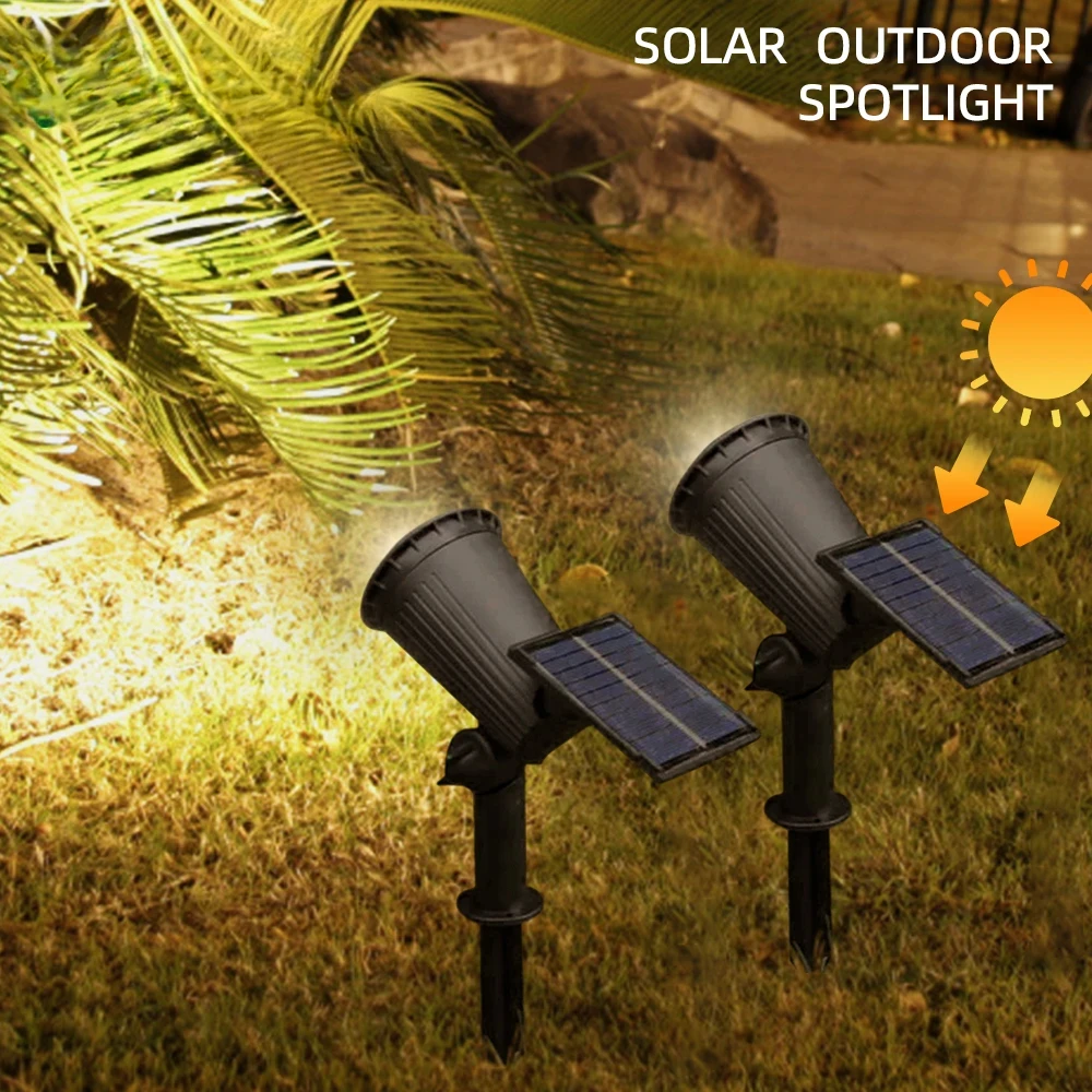 9/4 LED Solar LED Light Spotlights Outdoor IP65 Waterproof Lights Adjustable Brightness for Garden Backyard Driveway Patio Decor