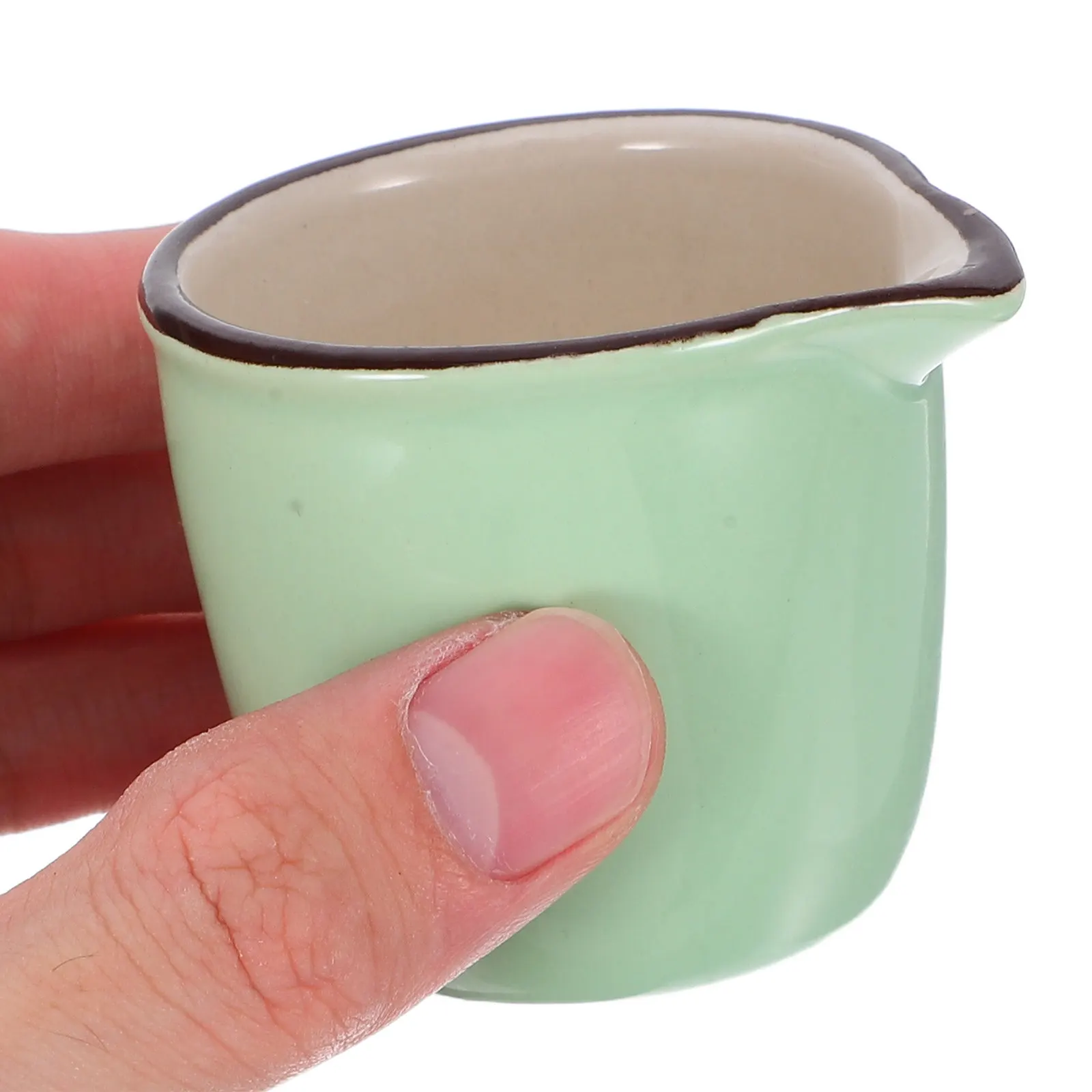 Plato de Cerámica para Condimentos, Salsera Elegante con Boquilla para Pimienta Negra, Tazón Pequeño para Servir Guarniciones de Cocina Occidental, Plato para Aperitivos, Estación de Café
