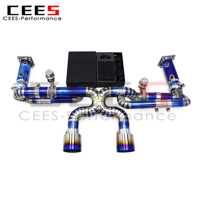 CEES High Flow Midpipe X-Pipe Exhaust For Porsche 911 991.2 Carrera S MA1.75 3.0T 2016+ Stainless Steel Resonator Delete