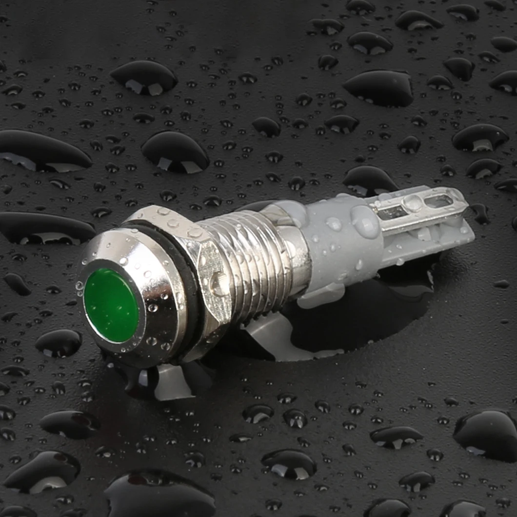ABILKEEN 20PCS 10MM Mini Metal Indicator Light AD/DC 6V 24V 110V 220V High Brightness LED Signal Pilot Lamp with 2Pin Terminal