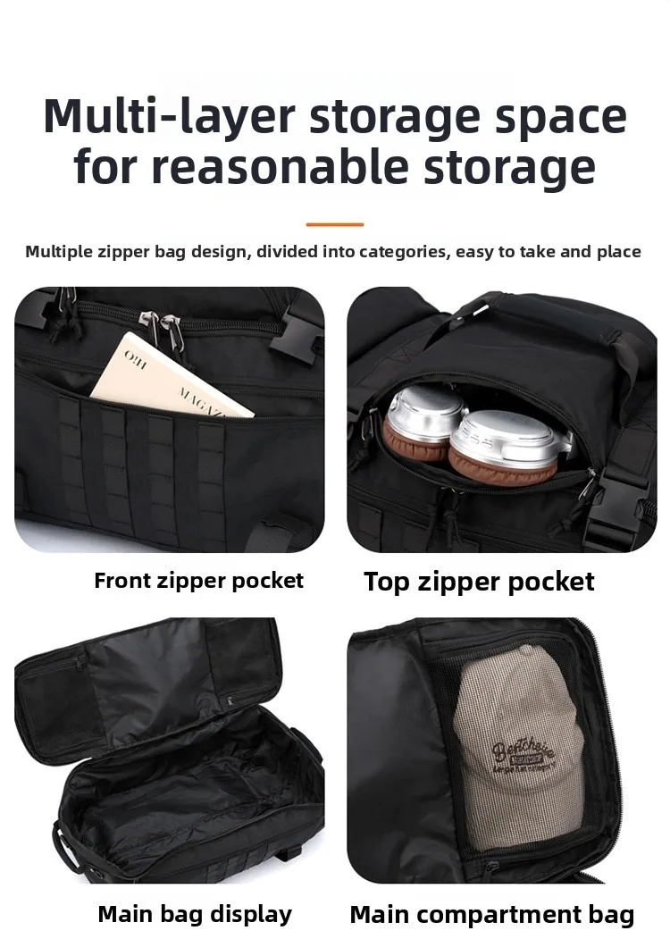 Sac de sport pliable à roulettes, sac à dos de sport multifonctionnel pour hommes et femmes, bagage à main pour les voyages et les entraînements