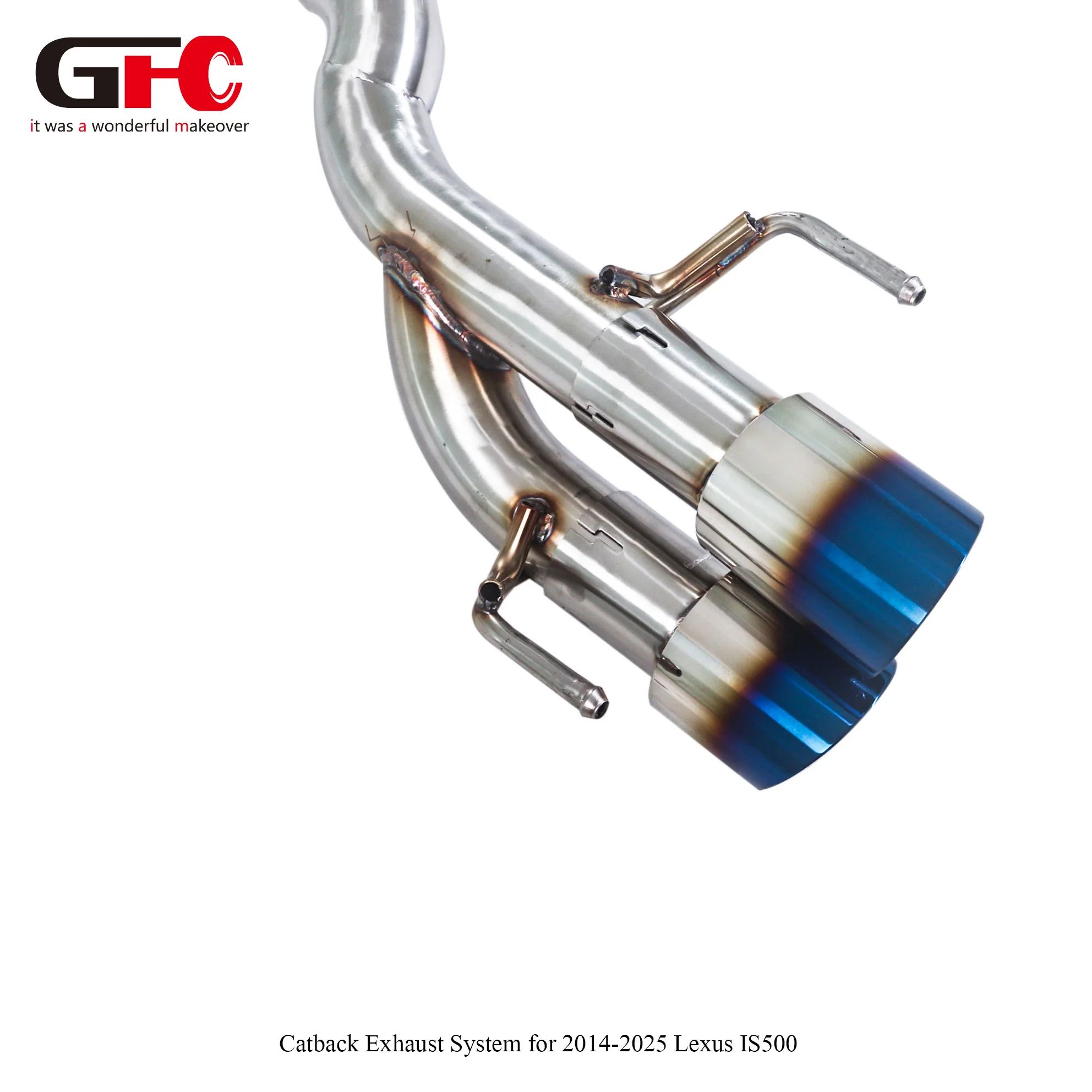 GFC Straight-Pipe Cat-Back Exhaust for 2023 Lexus IS500 5.0L V8 – USE30 Chassis, 2UR-GSE, Full Straight-Through
