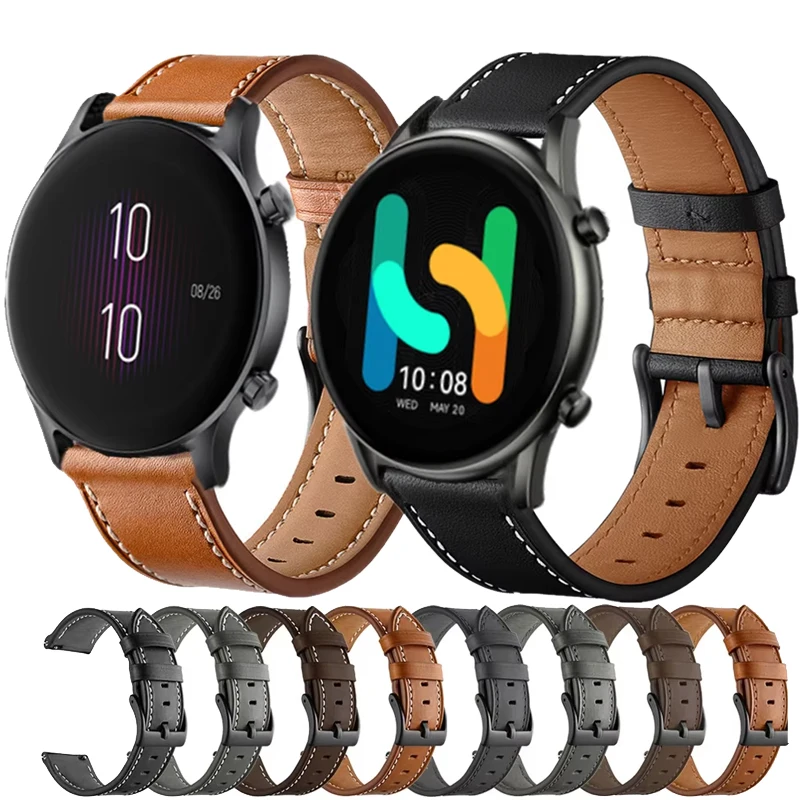 20 مللي متر 22 مللي متر حزام من الجلد ل Haylou GS RT2 RS3 RS4 زائد GST لايت سوار للساعة ل Haylou الشمسية 5/ساعة 2Pro/R8 S8 S6 RS5 الفرقة