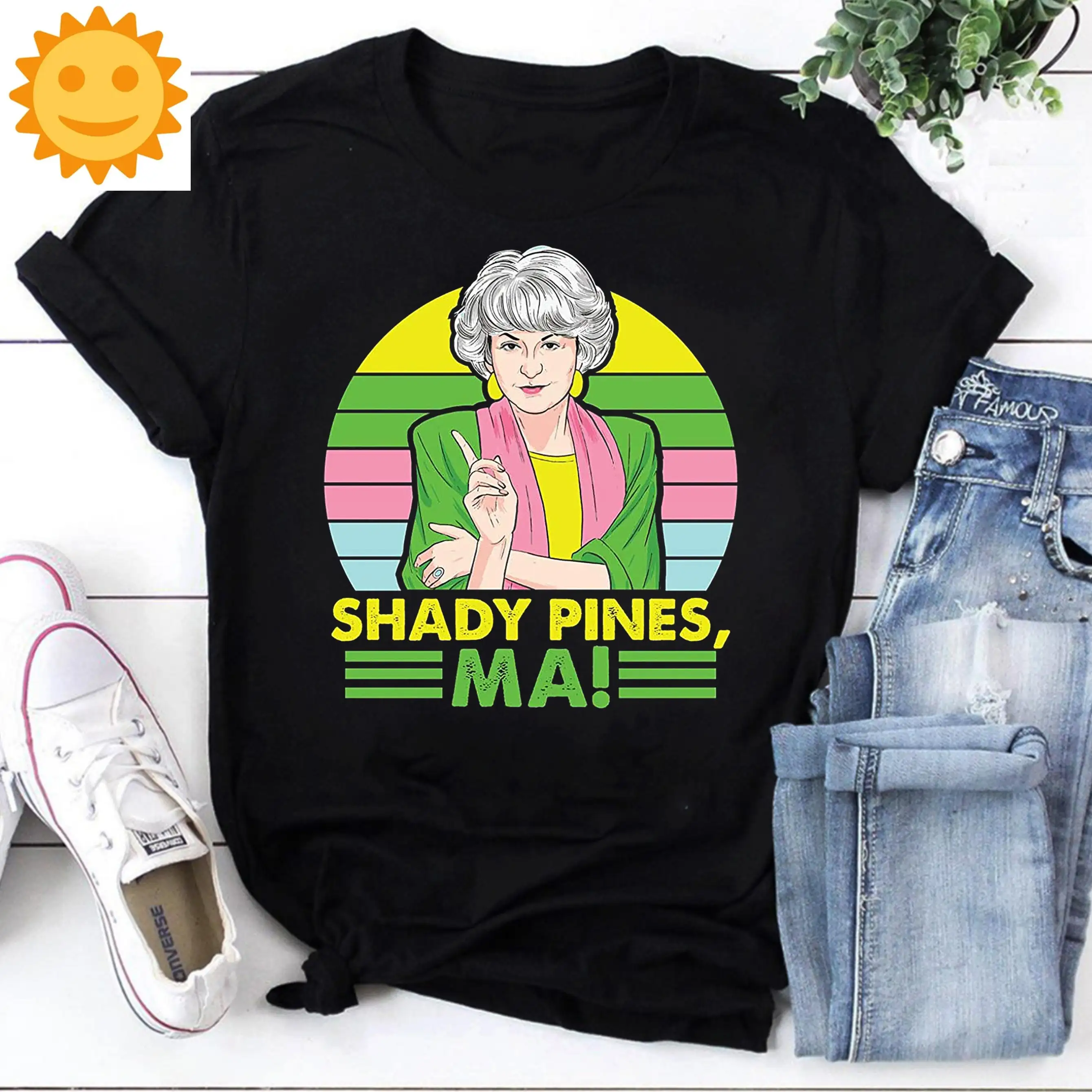 Shady Pines Ma Blanche Vintage T Shirt The Golden Girls Devereaux 80S Movie