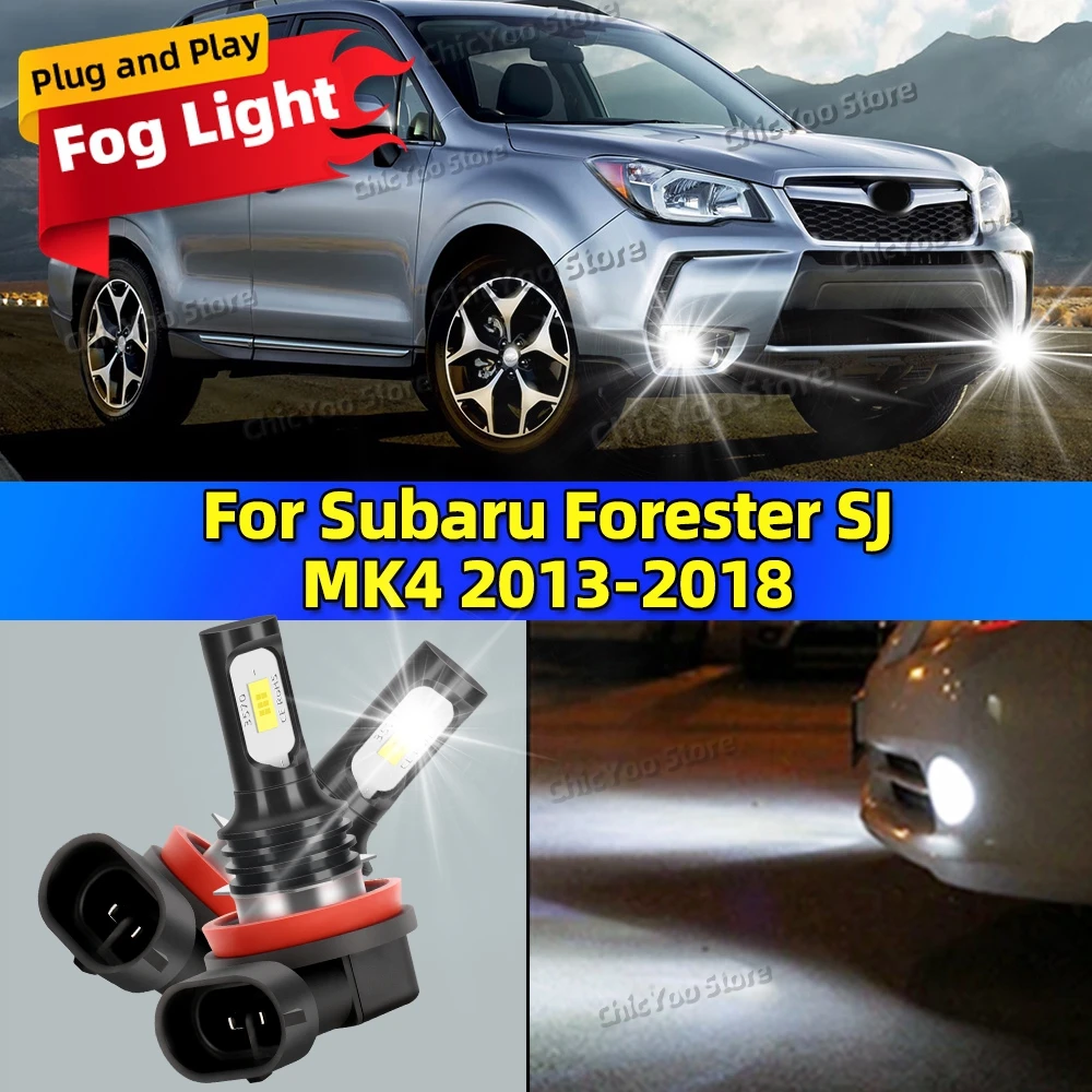 2X LED Car Light Front Fog Lamp Bulb 20000LM Ultra Bright For Subaru Forester SJ MK4 2013 214 2015 2016 2017 2018