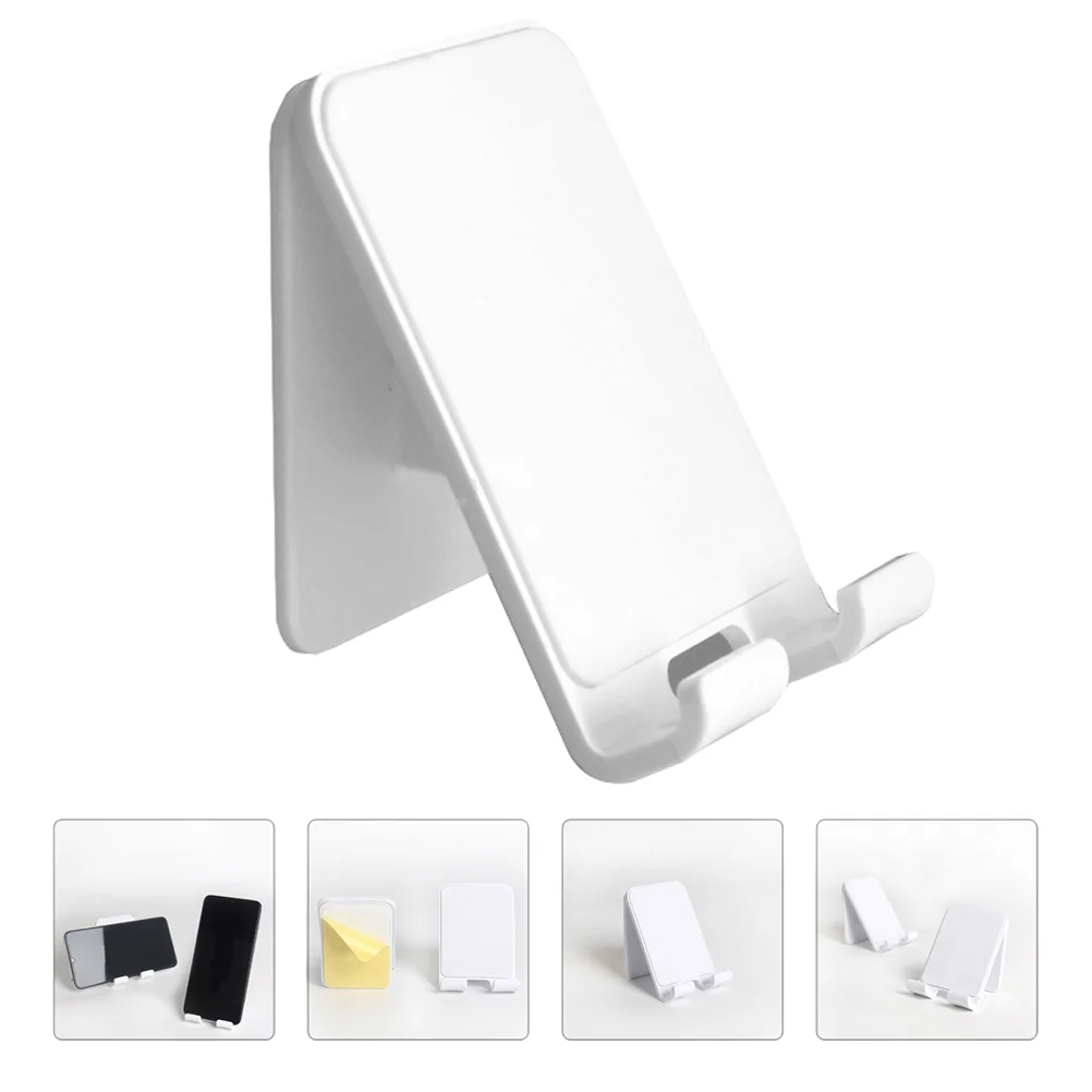 2 Pcs Wall Mount Bracket Self-adhesive Phone Holder Versatile Racks Bedroom Wall-mounted Multi-angle Plastic Adjustable Stands