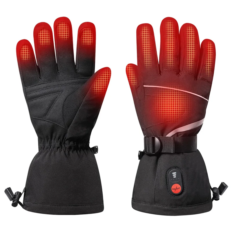 Smart touch screen 7.4V 2200mAh lithium battery waterproof and winter-proof outdoor sports heating gloves men's and women's