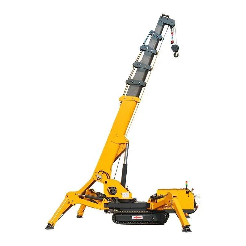 2t 10T Capacity Tracked  Mini Spider Crane Simple To Use Maintain Small Crawler Cranes with Outriggers Designed Easy Transport