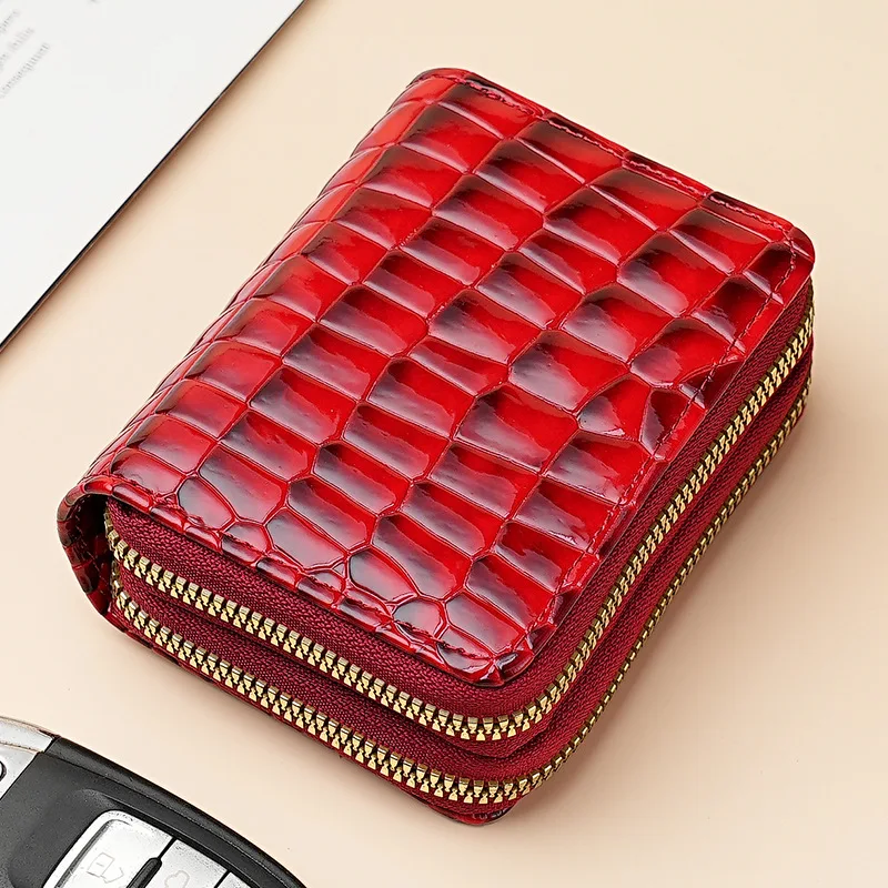 

New Alligator Organ Women Wallets Double Zipper Card Bag Fashion Multi-slot Large Capacity Purse Coin Purse Woman Money Bag