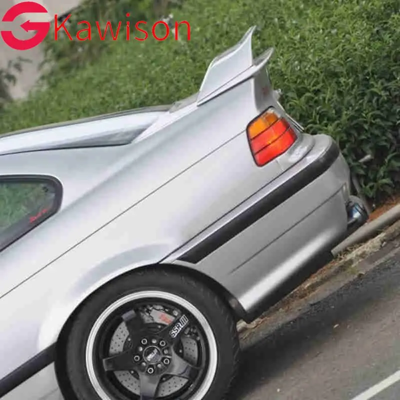 For BMW E36 M3 spoiler 1990-2000 BMW M3 series spoiler with light ABS plastic materail unpainted spoiler for BMW E36 M3 Spoiler