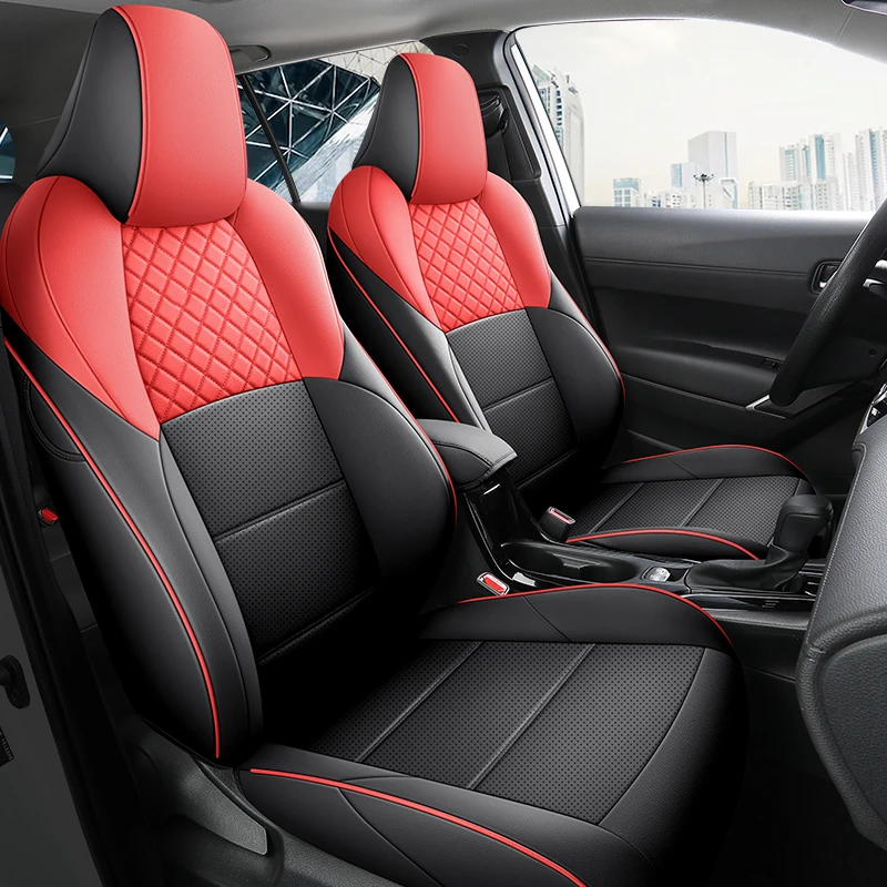 Car Seat Cover Leather Specific Customize for Toyota bZ4X Full Covered with Front and Rear Full Set