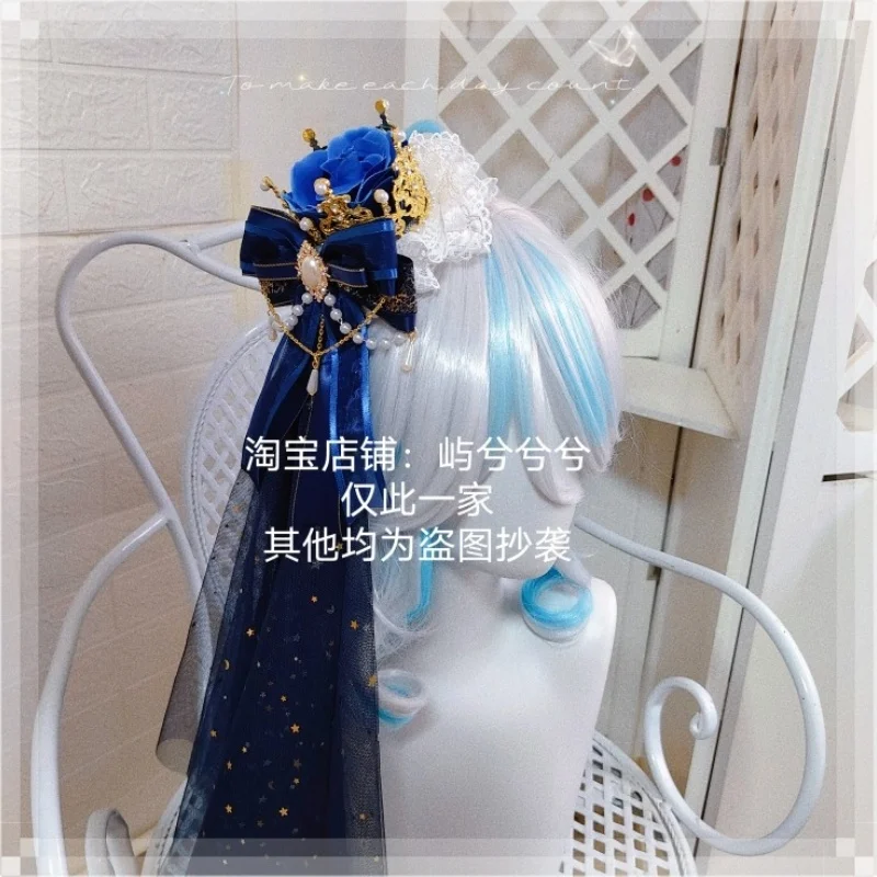 Jeu Genshin Impact Furina Cosplay Coiffe, Couronne, Fan Juice, Furina, Lolita JK Py Play, Hmatte Christmas Carnival Cosplay Prop