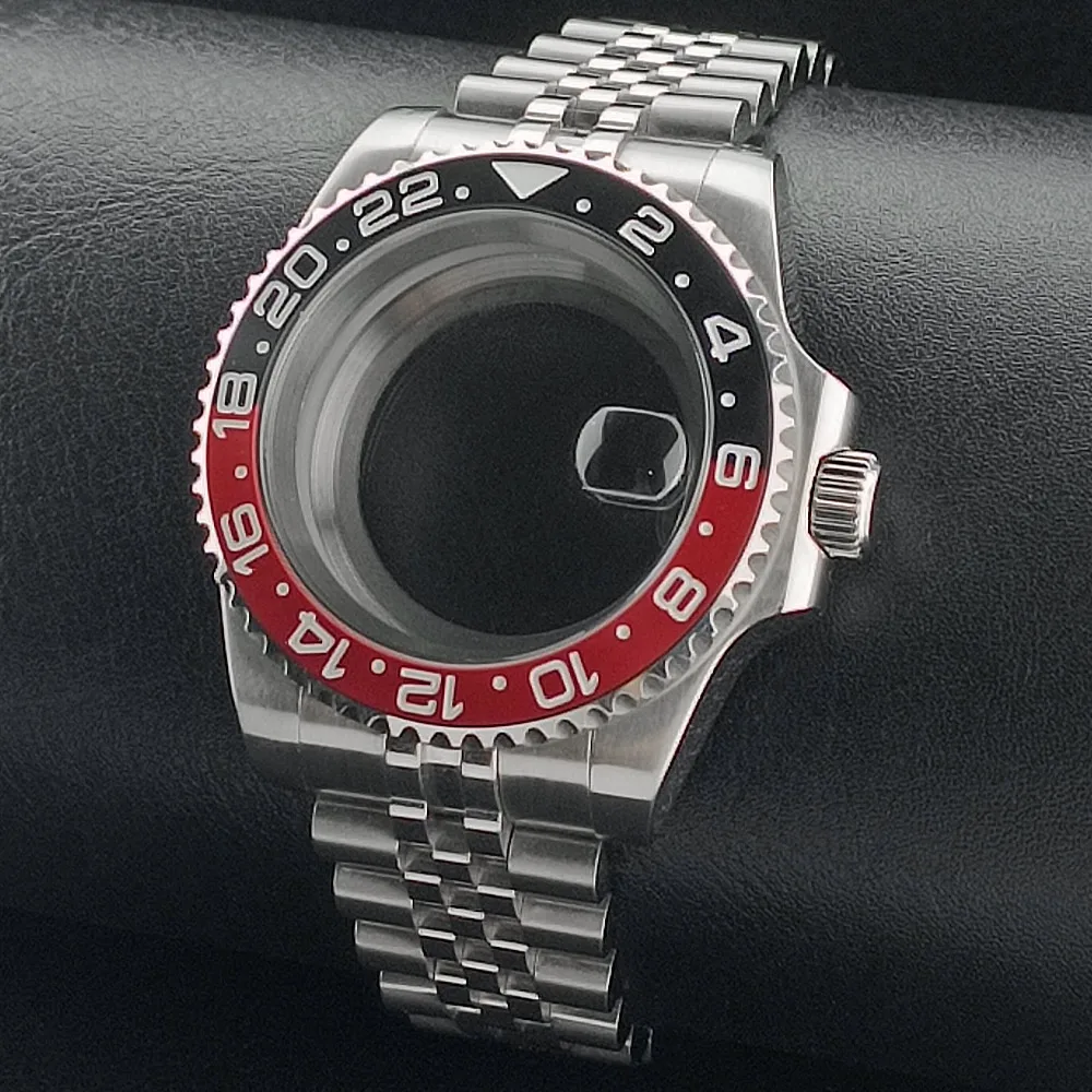 GMT-Uhrengehäuse 40MM Bidirektionale Drehung Saphirglas Passend für NH-34-Uhrwerk Passend für 28,5-29mm Zifferblatt Teile 5Bar Schiebeverschluss – Detail 3