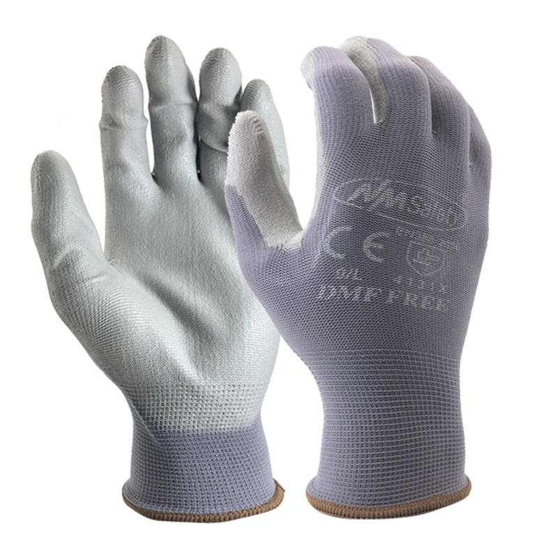 

NMShield ECO-Friendly Safety work Gloves with Pu Coated Nylon Polyurethane Palm Fit for Work and Handling EN388 4131X