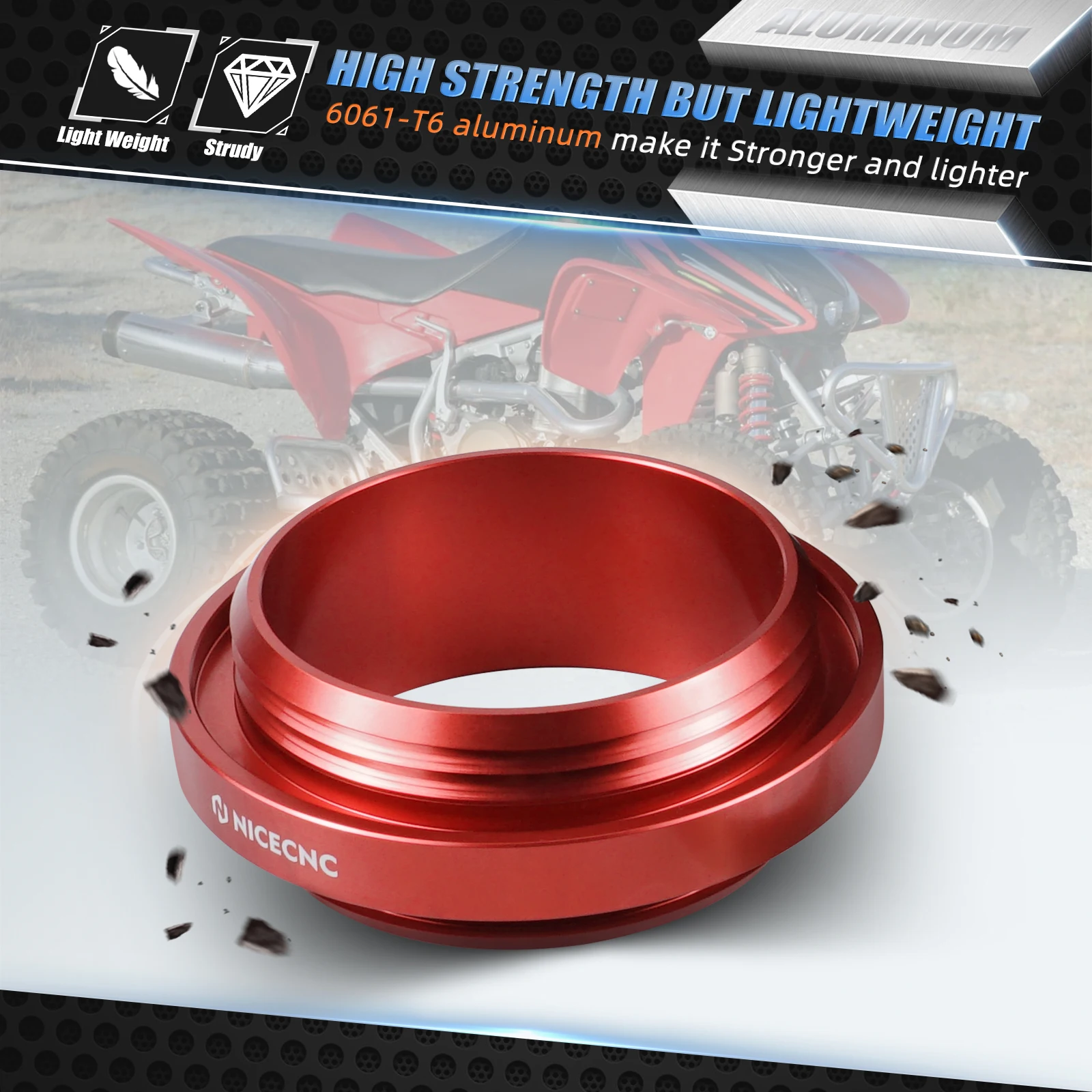 ATV-Luftfilter-Ansaugsatz für Honda TRX450R Honda TRX450ER 2006–2014 TRX 450R Aluminium mit hohem Luftvolumen 17211-HP1-600 – Detail 9