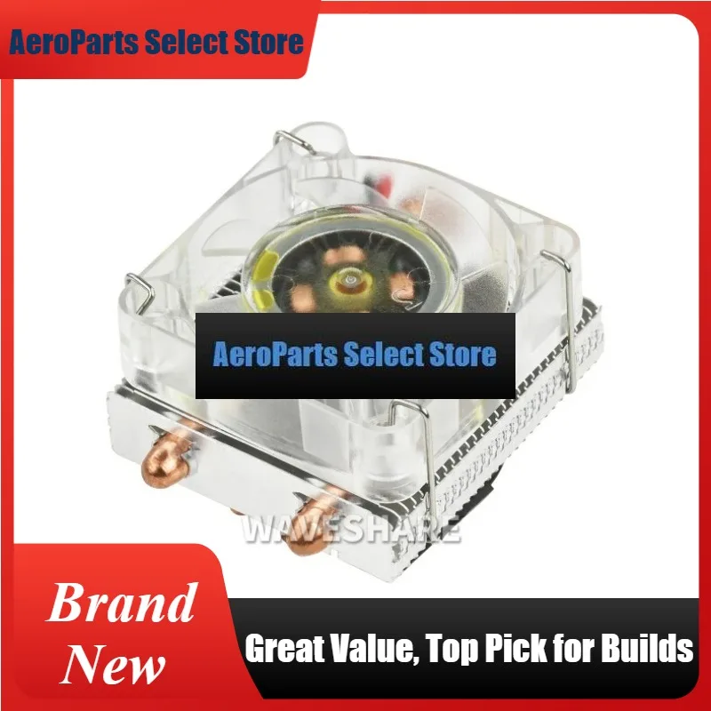 AeroPartsWaveshare Low-Profile ICE Tower Cooling Fan For Raspberry Pi 4B/3B+/3B, Super Heat Dissipation