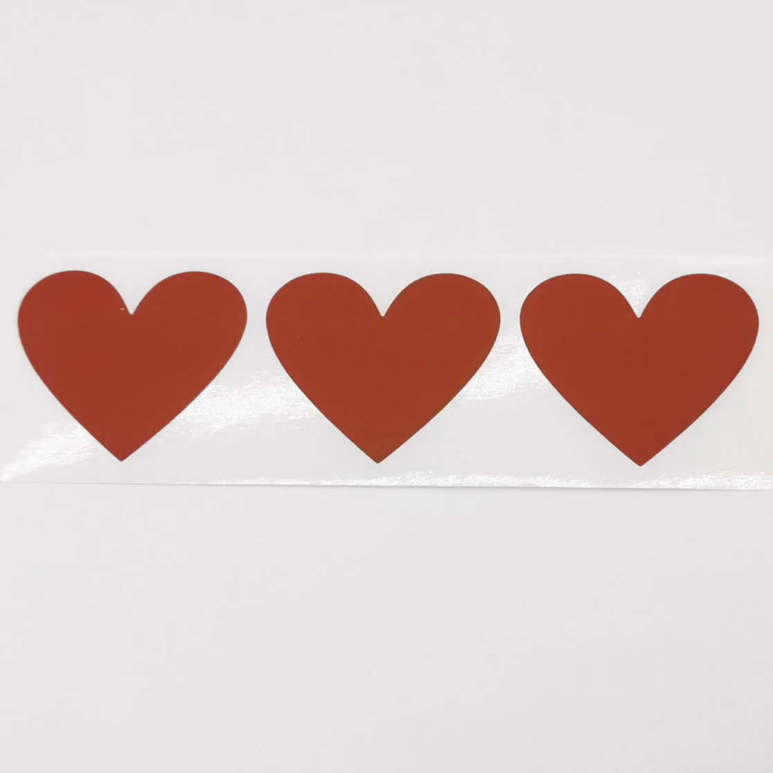 200pcs Scratch Off Stickers 30mmx35mm Love Heart Shape  red  Color Blank For Secret Code Cover Home Game Wedding Message