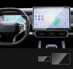 Película protetora de vidro temperado anti-risco, navegação GPS do carro, tela LCD, apto para viagens Jetour, T2, 15.6 