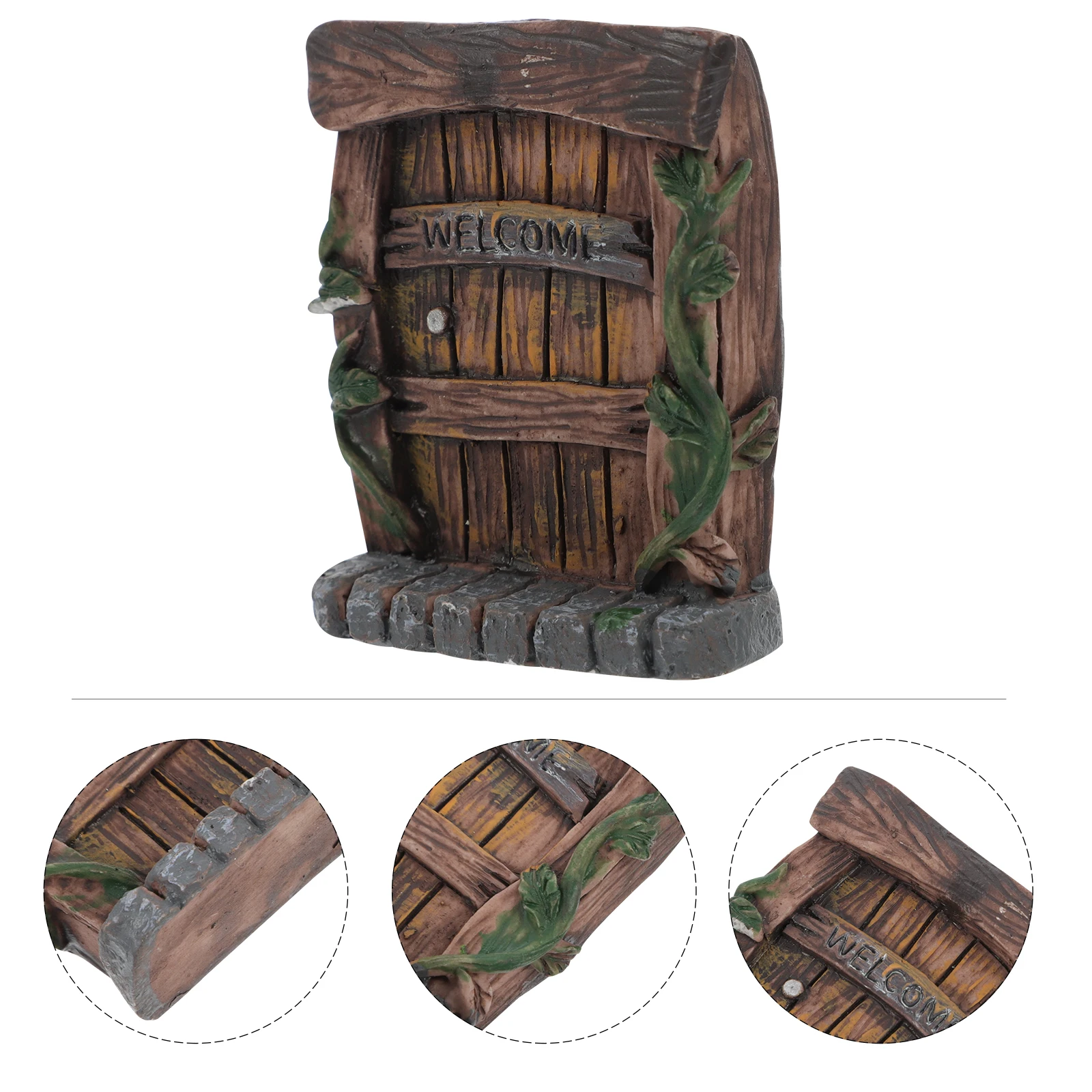 

5pcs Fish Tank Micro Landscape Accessories Resin Door Garden Decoration For Plant Pot Desktop Home Decor Ornaments