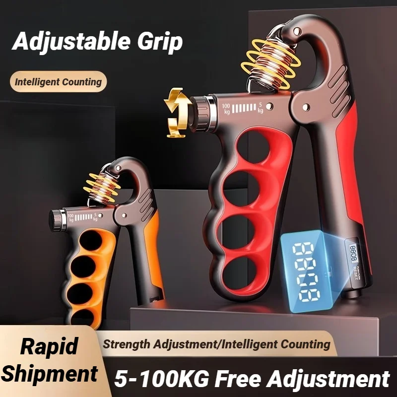 

5-100KG Electronic Counting Adjustable Grip For Rehabilitation Hand Muscle Strength Gym Wrist Strengthener Recovery Fitness