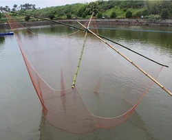 Finefish Strong Nylon Line Moving Small Mesh Fishing Net Carried Automatic Lobster Catch Fish Net Manual Pick Gillnet Cast Nets
