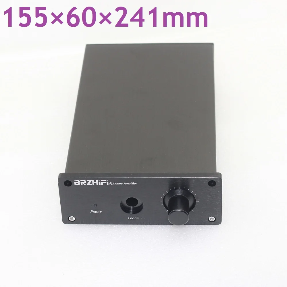 W155 H60 D241 Anodized Aluminum Preamplifier Chassis Power Supply Case Preamp Amplifier Knob DIY Ecnlosure Audio Rear Class Amp