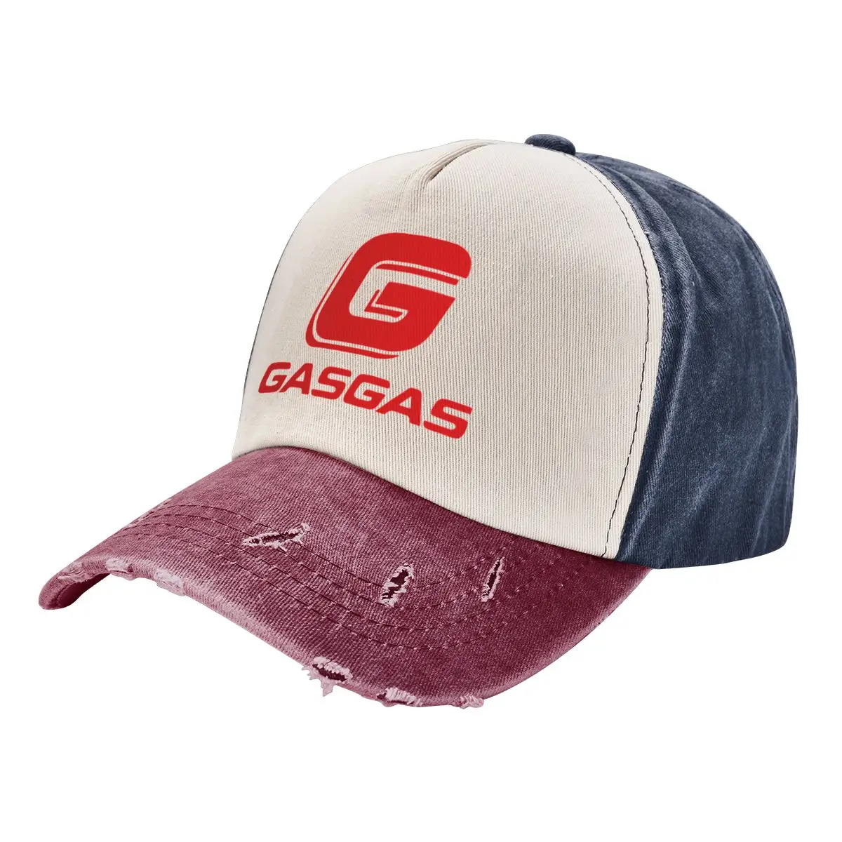 Hip Hop GasGas Enduro Motorcycle Baseball Cap for Men Women Distressed Denim Snapback Cap Mountain Bike Outdoor Running Hats Cap