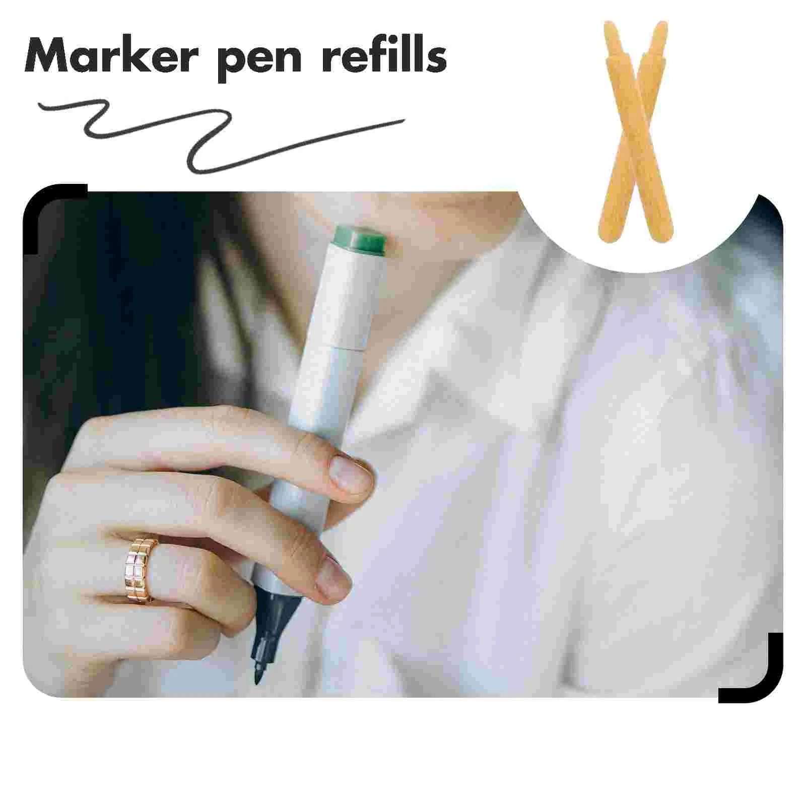 50 Pcs Pen Tip Replacement Paint Markers for Kids Glass Paints Painting Key Chain Refillable Nibs Pens Acrylic Tips Pendant