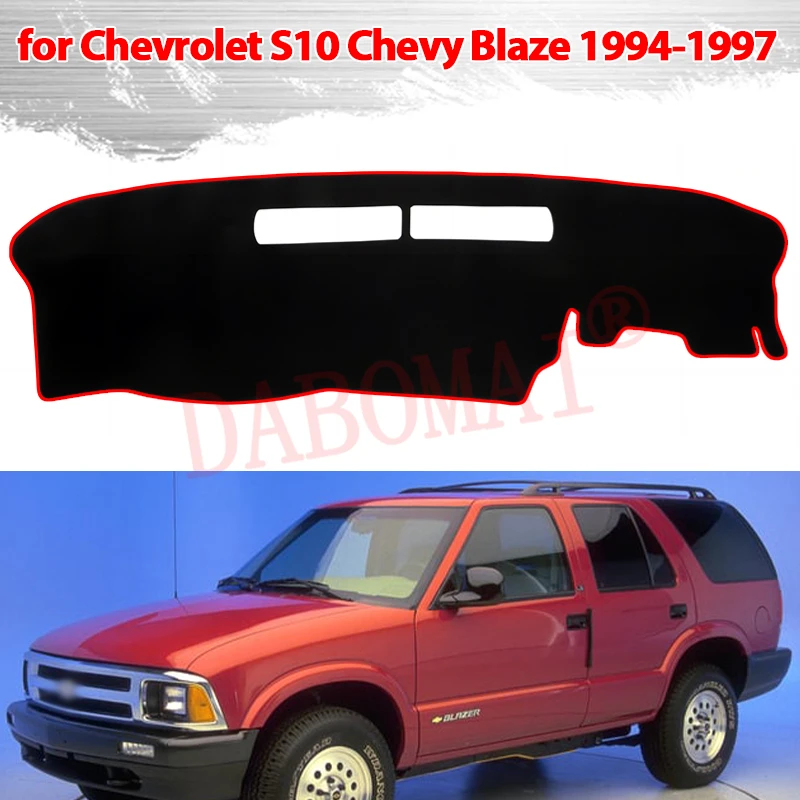 Capa para Painel de Carro Chevrolet S10, Chevy Blaze, GMC Jimmy Sonoma 1994-1997, Tapete Protetor Solar Antiderrapante, Acessório Interior