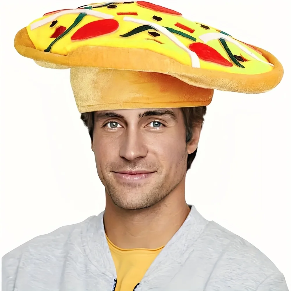 New Hat Pizza Hat Funky Game Party Stage Event New Year Gift Decorations Christmas Halloween Thanksgiving Halloween Easter, Ostu